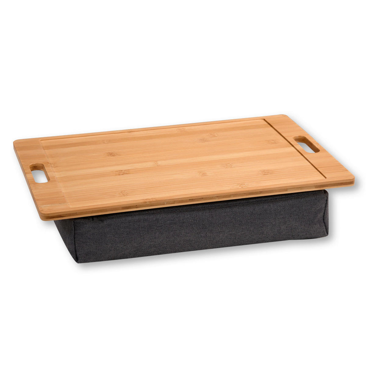 TABLETT   45/31/8 cm   - Dunkelgrau/Naturfarben, Basics, Naturmaterialien/Textil (45/31/8cm) - Kesper