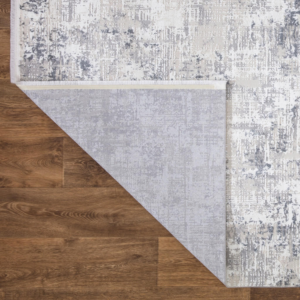 Thumbnail - Novel Vintage-Teppich Lotus, Creme, Weiß, Hellgrau, Dunkelgrau, Textil, Abstraktes, rechteckig, 160x230 cm, Teppiche & B...