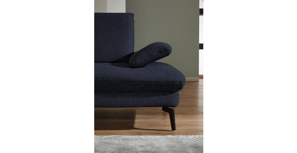 ECKSOFA in Chenille, Mikrofaser Anthrazit  - Anthrazit/Schwarz, Design, Textil/Metall (157/299cm) - Dieter Knoll