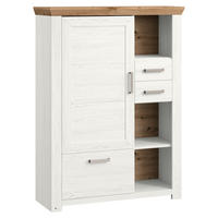 HIGHBOARD  in 104,5/142,6/42,2 cm  - Eiche Artisan/Weiß, Design, Holzwerkstoff/Metall (104,5/142,6/42,2cm) - SetOne by Musterring