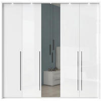ORMAR SA KLASIČNIM VRATIMA bela, bela visoki sjaj  92/224/56 cm  - bela visoki sjaj/bela, Dizajnerski, metal/pločasti materijal (92/224/56cm)