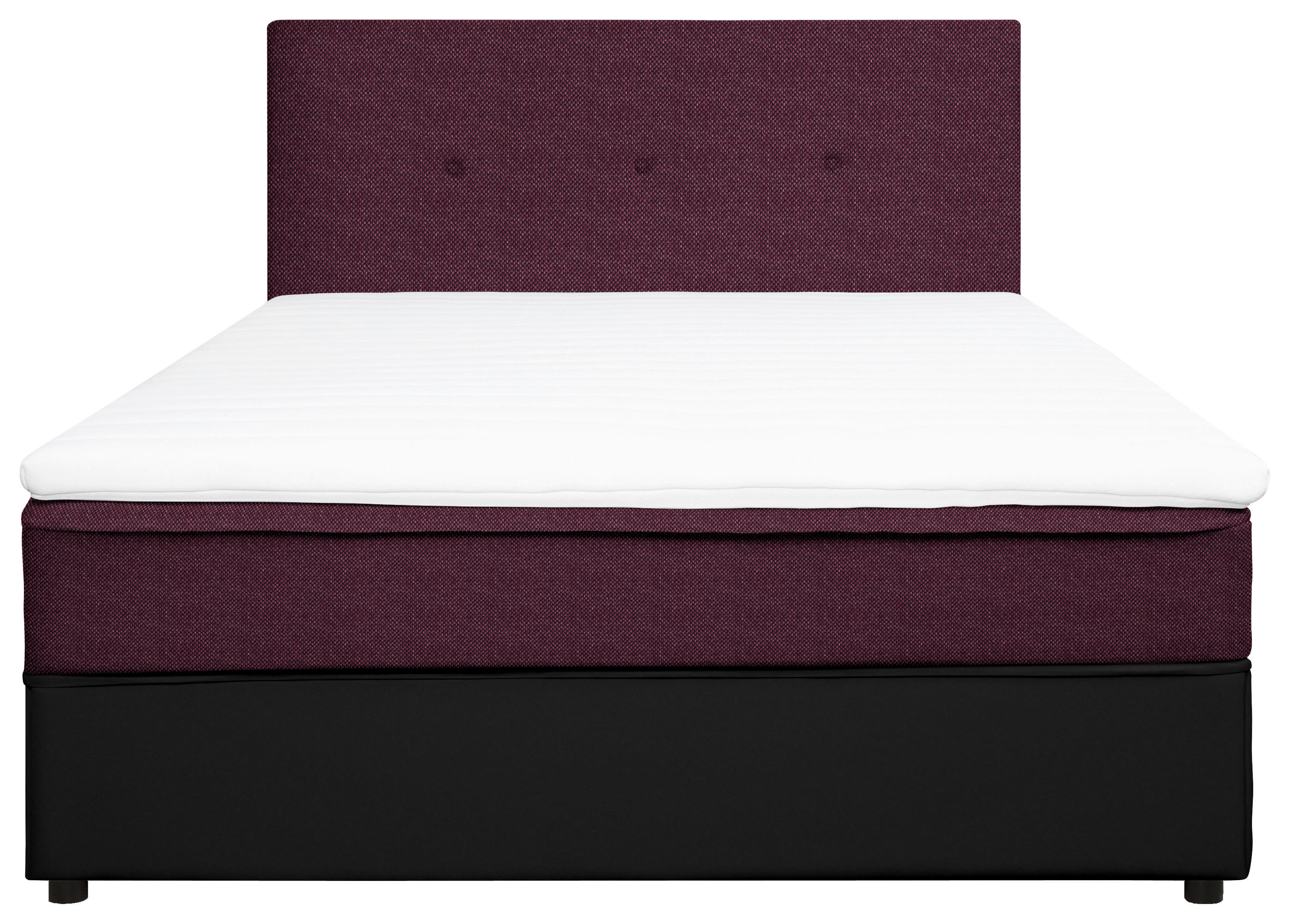 BOXBETT 120/200 cm  in Schwarz, Brombeere  - Brombeere/Schwarz, KONVENTIONELL, Holz/Textil (120/200cm) - Boxxx