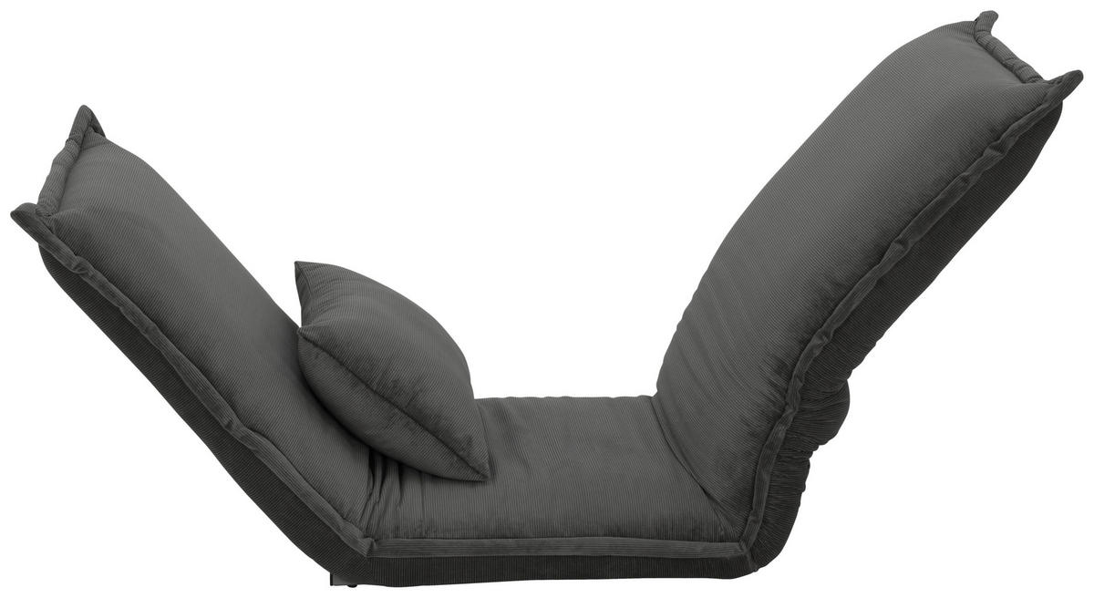 SCHLAFSESSEL Cord Grau    - Silberfarben/Grau, MODERN, Textil/Metall (77/73/87cm) - MID.YOU
