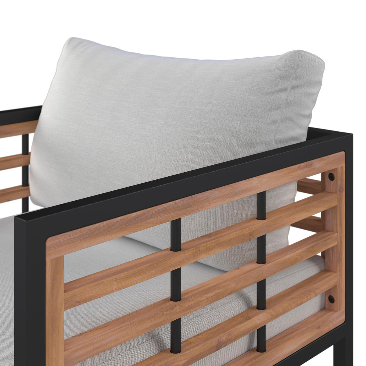KŘESLO NA TERASU, dřevo, kov, textil - Moderní, kov/dřevo (65/67,5/63,5cm) - Ambia Garden