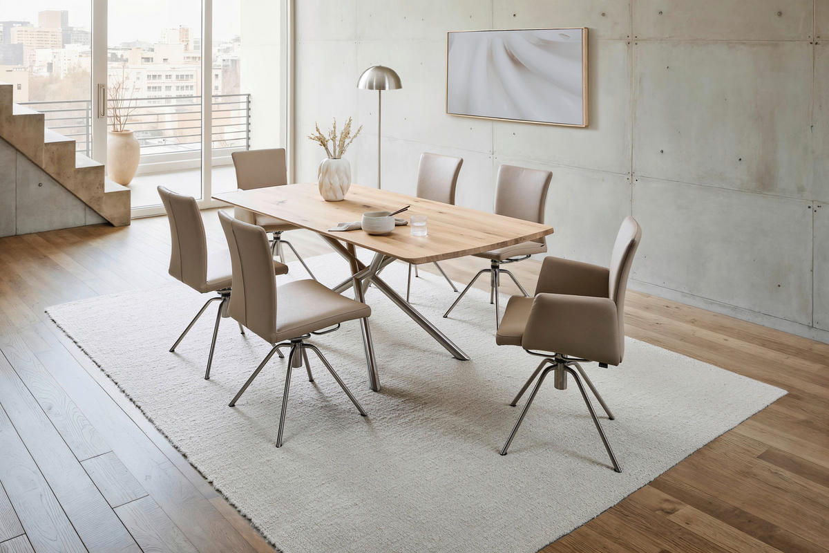 ESSTISCH      - Design, Holz/Metall (200/100/76cm) - Musterring
