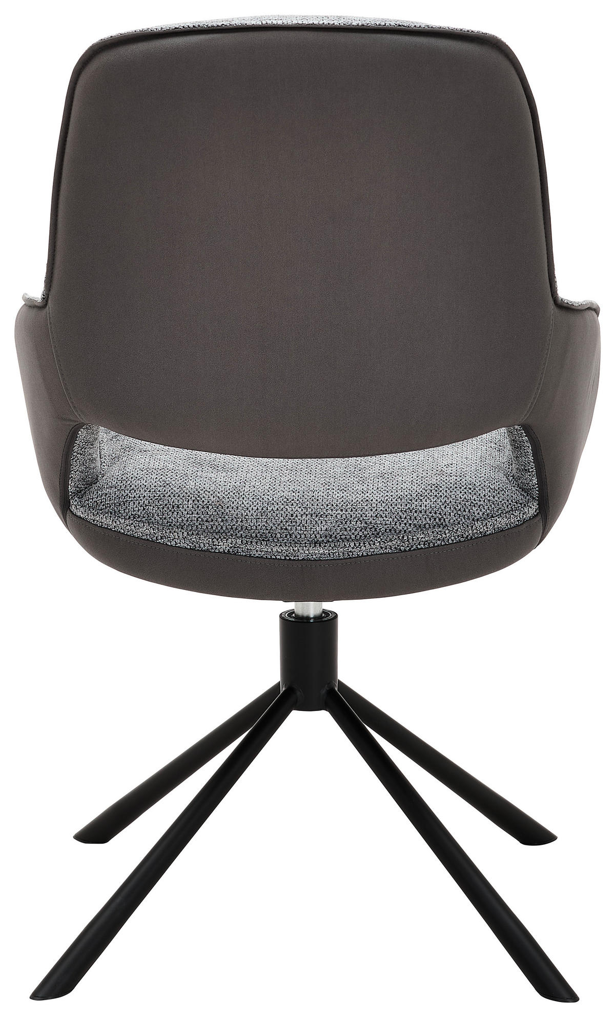 ARMLEHNSTUHL  in Eisen Webstoff  - Dunkelgrau/Schwarz, Design, Textil/Metall (57/93/64cm) - Novel