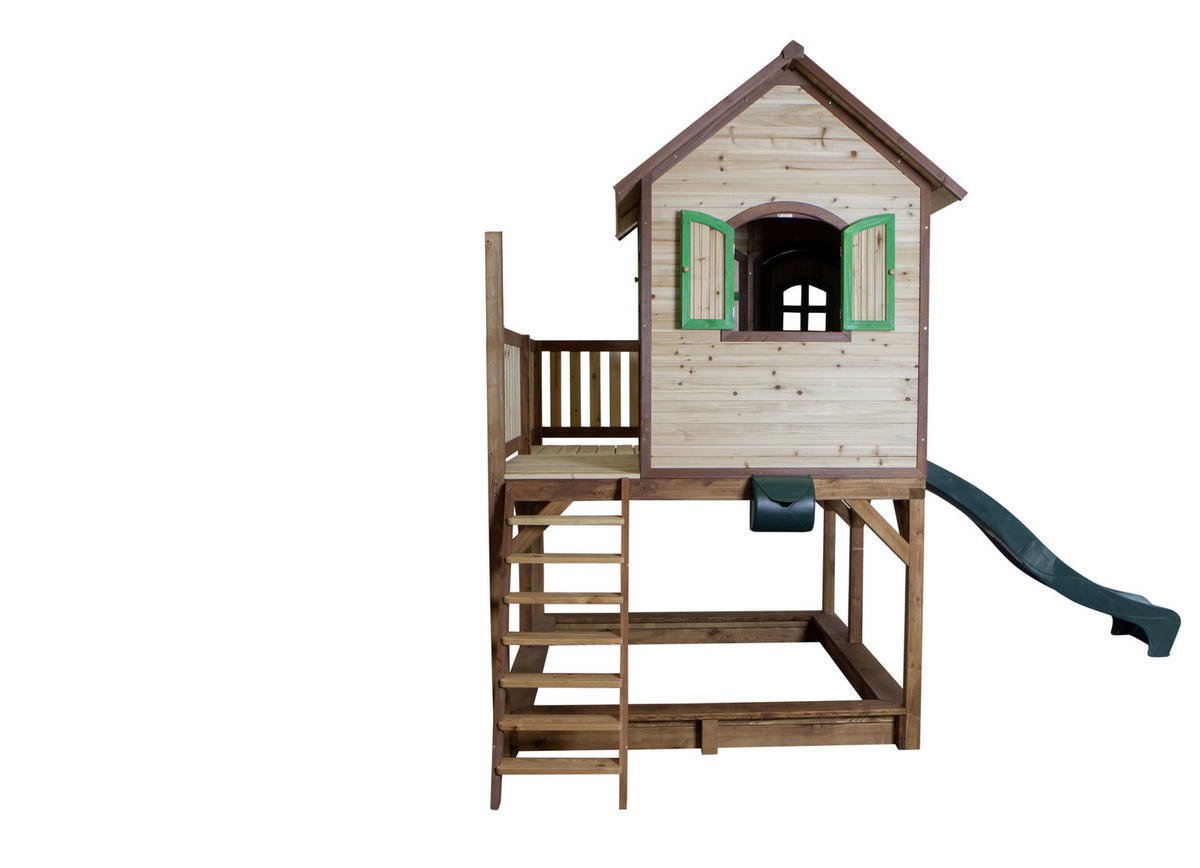 SPIELTURM 377/291/255 cm SPIELTURM LIAM  - Beige/Braun, Basics, Holz/Kunststoff (377/291/255cm) - Ambia Garden