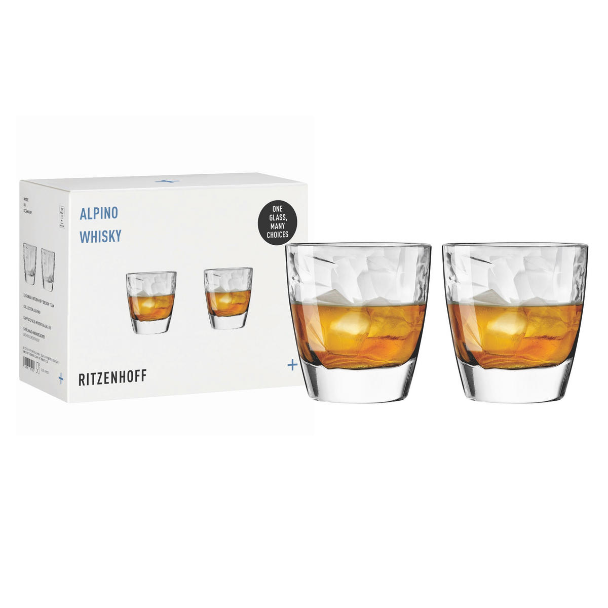 GLÄSERSET Alpino Cappucino 2-teilig  - Transparent, Design, Glas (8/8,5cm) - Ritzenhoff