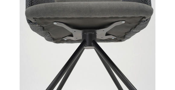 ARMLEHNSTUHL   Webstoff, Mikrofaser  - Anthrazit/Schwarz, Design, Textil/Metall (60/92/60cm) - Linea Natura