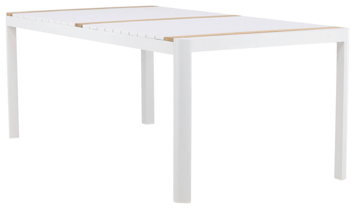 GARTENTISCH 100/75/200 cm Holz, Metall  - Weiß, KONVENTIONELL, Holz/Metall (100/75/200cm) - Gardenson