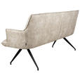 SITZBANK 203,5/87/64 cm Mikrofaser Schwarz, Taupe  - Taupe/Schwarz, Design, Textil/Metall (203,5/87/64cm) - Novel