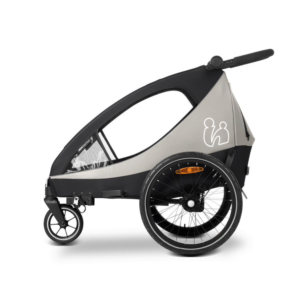 FAHRRADANHÄNGER   Dryk Duo Plus  - Schwarz, Basics, Kunststoff/Textil (79/107/114cm) - Hauck