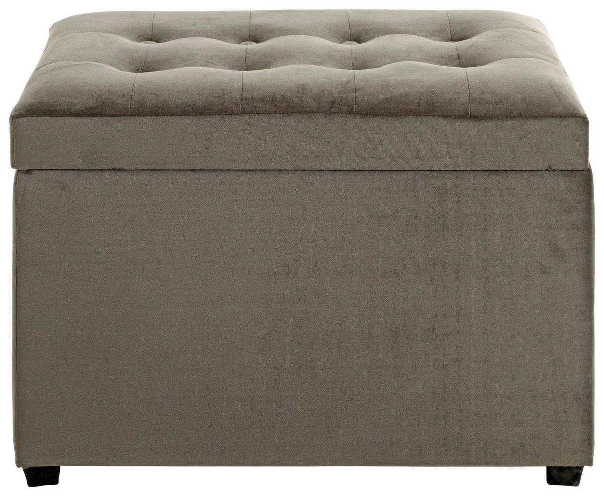 KLOP S SKRINJO   - črna/sivorjava, Design, tekstil/leseni material (58/42/39cm) - MID.YOU