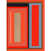PICTURĂ ÎN ULEI 70/100 cm  - albastru deschis/auriu, Design, plastic/metal (70/100cm) - Monee