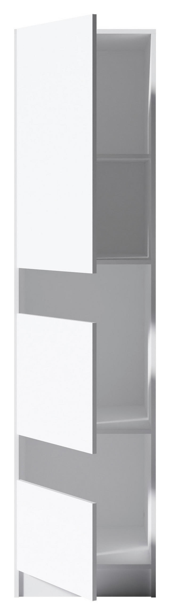 MEHRZWECKSCHRANK 50/200/68 cm  in Weiß  - Schwarz/Weiß, Design, Holzwerkstoff/Metall (50/200/68cm) - Milino