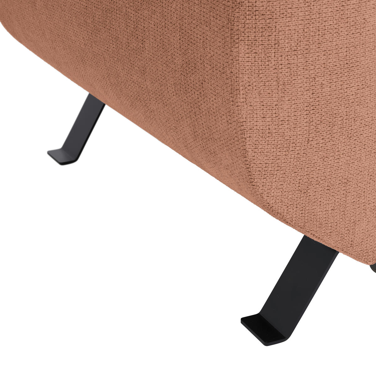 HÖRNSOFFA i vävt tyg aprikos  - aprikos/svart, Modern, metall/textil (257/198cm) - MID.YOU