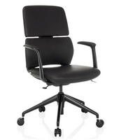 DREHSTUHL  - Schwarz, MODERN, Leder/Kunststoff (62/98-108/60cm) - MID.YOU
