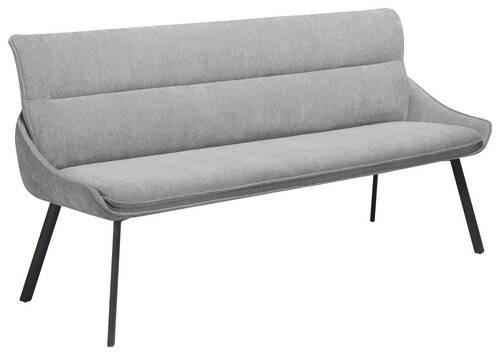 KLUPA  svijetlo siva  metal, tekstil      - svijetlo siva/crna, Design, metal/tekstil (180/86/64cm) - Novel