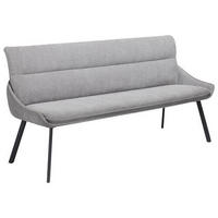 KLUPA  svijetlo siva  metal, tekstil      - svijetlo siva/crna, Design, metal/tekstil (180/86/64cm) - Novel