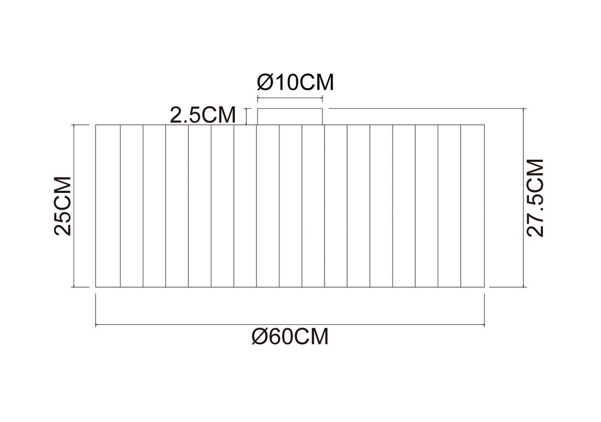 HÄNGELEUCHTE 60/27.5 cm   - Schwarz/Weiß, Design, Papier/Metall (60/27.5cm) - Collet's Monde