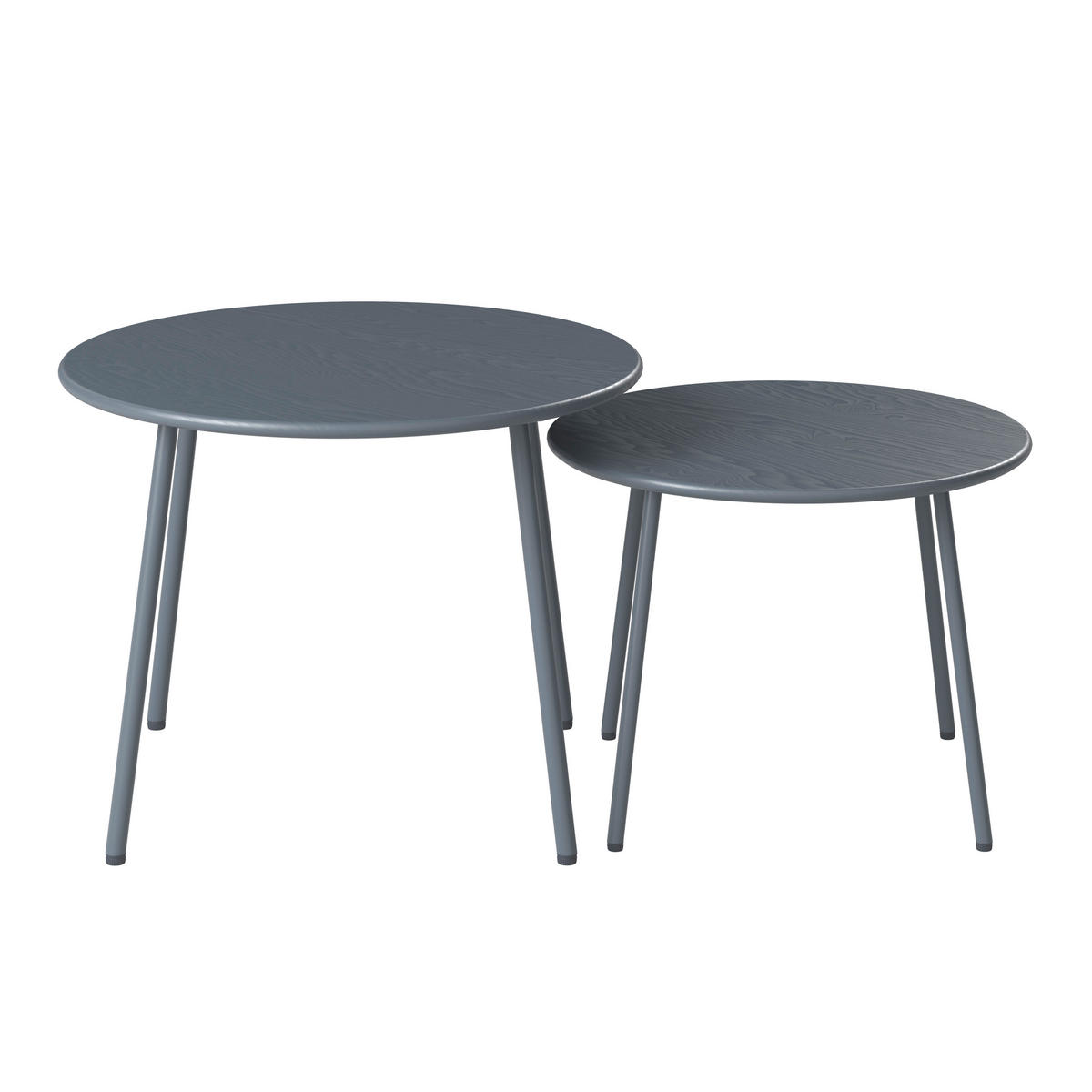 GARTEN-BEISTELLTISCHSET - Dunkelgrau, Modern, Metall (60/50/44/39cm) - Ambia Garden