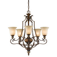 KRONLEUCHTER 68.6/86.5 cm    - Bronzefarben, Romantik / Landhaus, Glas/Metall (68.6/86.5cm) - Elstead Lighting