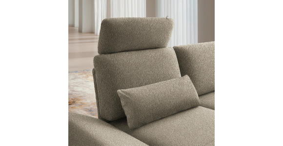 ECKSOFA  in Flachgewebe Hellbraun  155/234 cm  - Hellbraun/Schwarz, Design, Textil/Metall (155/234cm) - Dieter Knoll