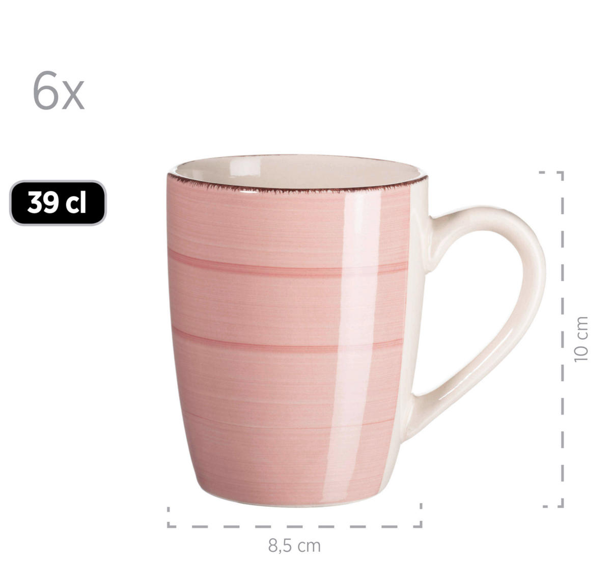 KOMBISERVICE Koralle Lumaca 30-teilig 6 Personen  - Koralle, Basics, Keramik (60/32/32cm) - Mäser
