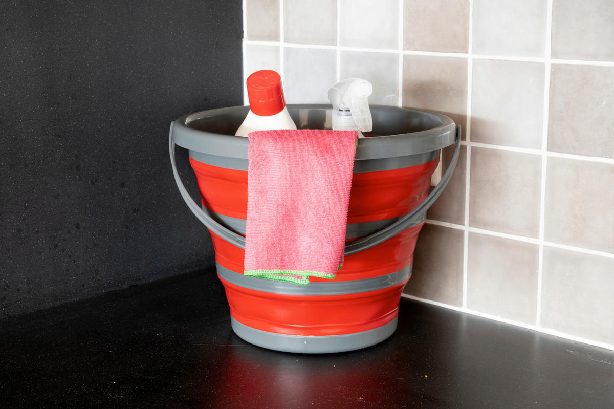 EIMER  - Rot/Grau, Basics, Kunststoff (33/35,5/24,5cm) - Dirt Devil