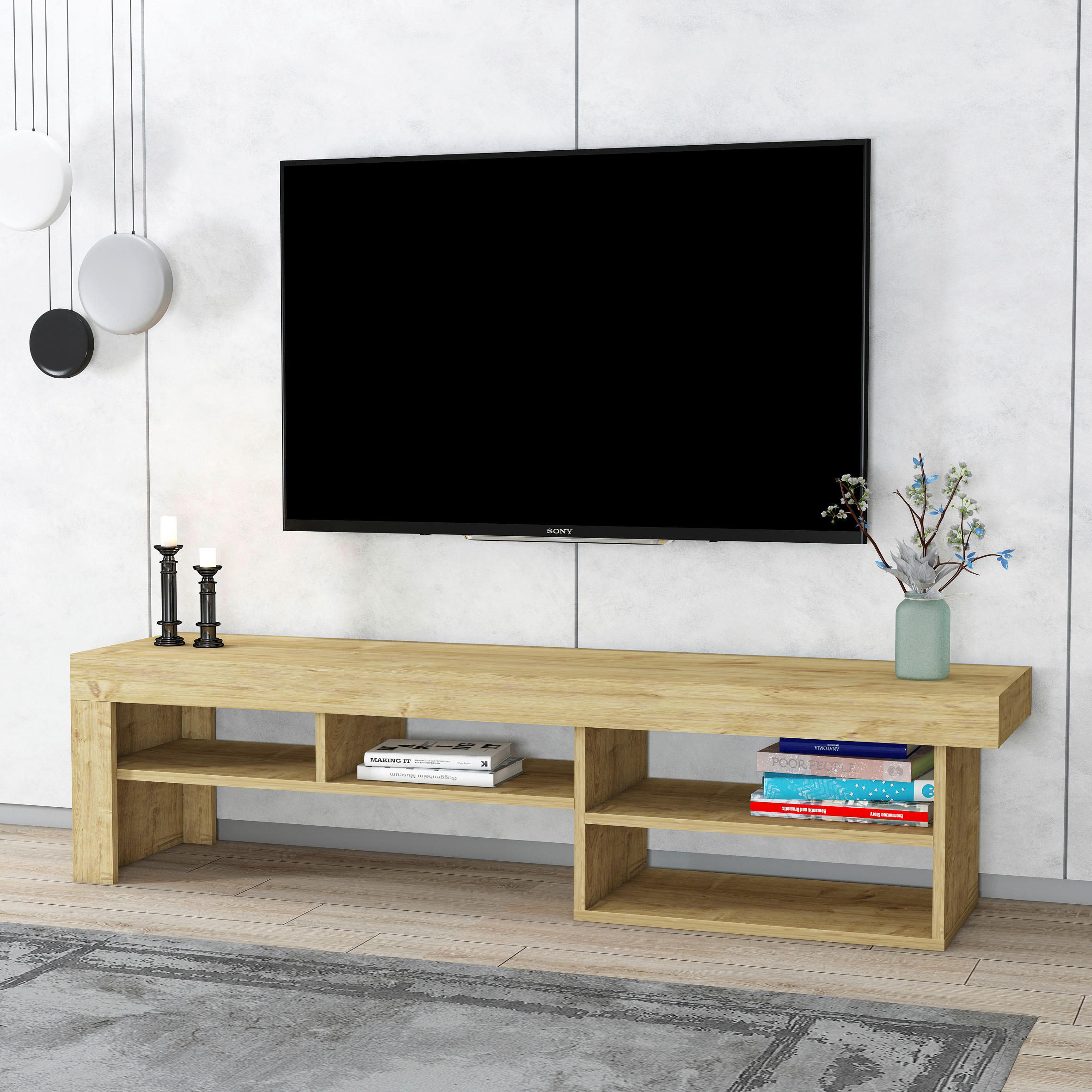 TV-BÄNK 160/40/38 cm  - ekfärgad, Design, trämaterial (160/40/38cm) - MID.YOU