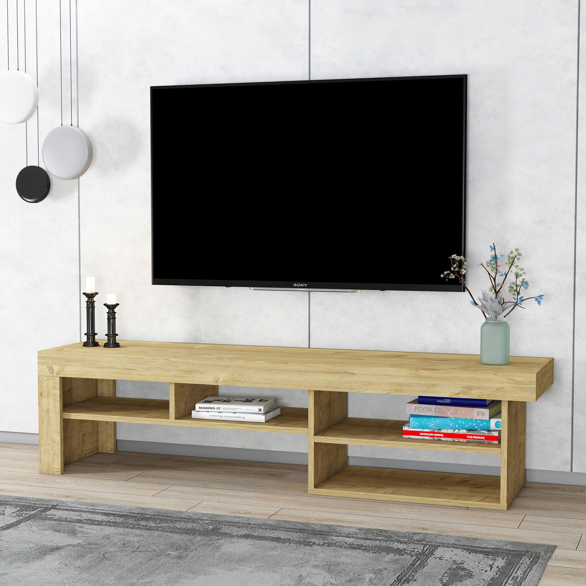 LOWBOARD  in 160/40/38 cm  - Eichefarben, Design, Holzwerkstoff (160/40/38cm) - MID.YOU