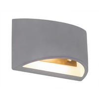 WANDLEUCHTE - Grau, Design, Stein (20/8,8/12cm) - Globo