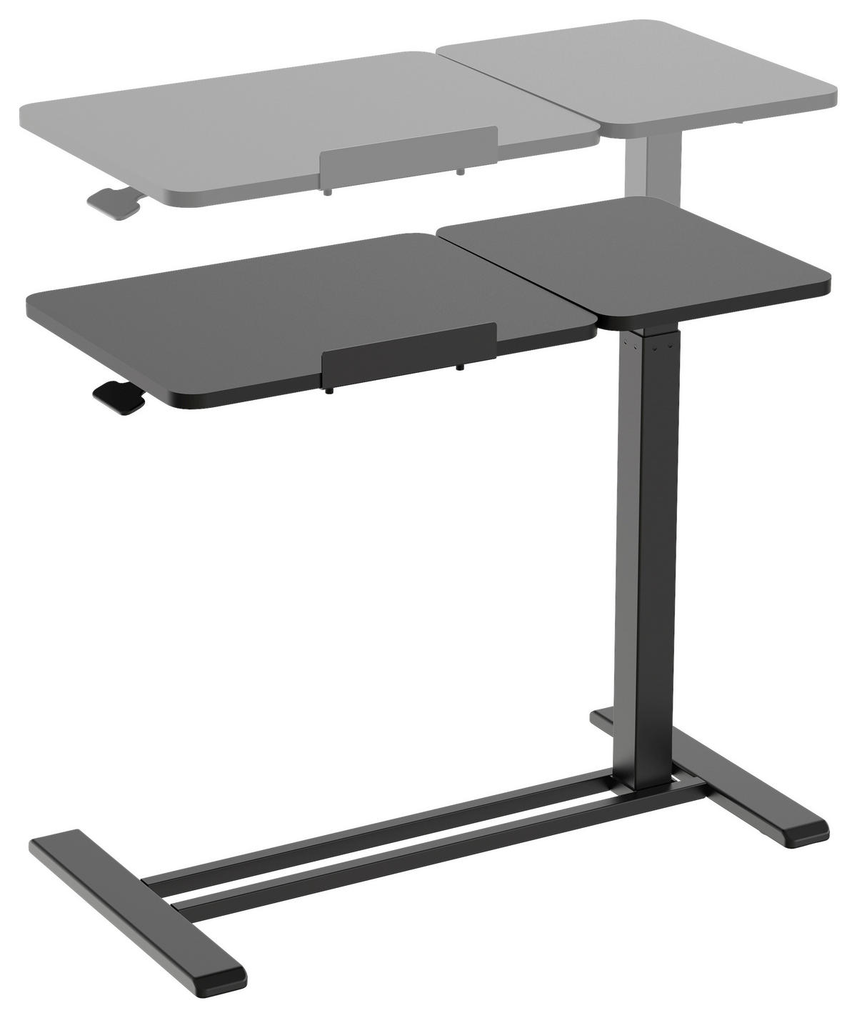 LAPTOPTISCH  Schwarz höhenverstellbar  - Schwarz, Modern, Holzwerkstoff/Kunststoff (78/65,5/105/38cm) - MID.YOU