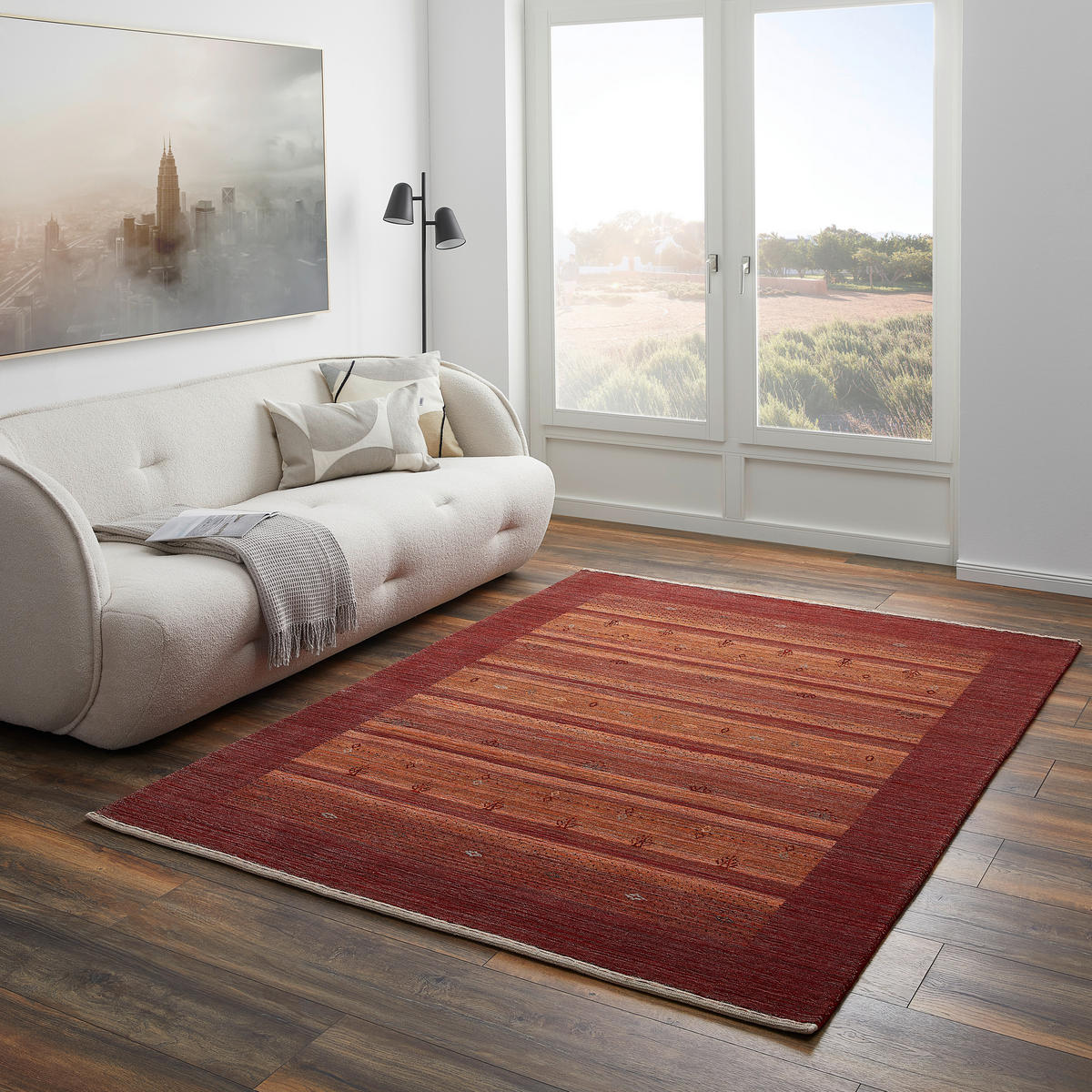 ORIENTTEPPICH  Wohnzimmer 160/230 cm Savannah Loribaf rost Rostfarben rechteckig  - Rostfarben, LIFESTYLE, Textil (160/230cm) - Cazaris