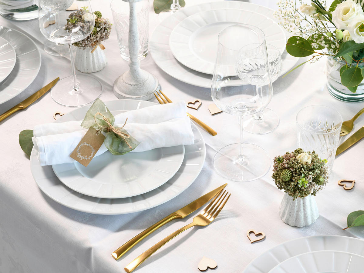 JÍDELNÍ SOUPRAVA, porcelán - bílá, Basics, keramika - Creatable