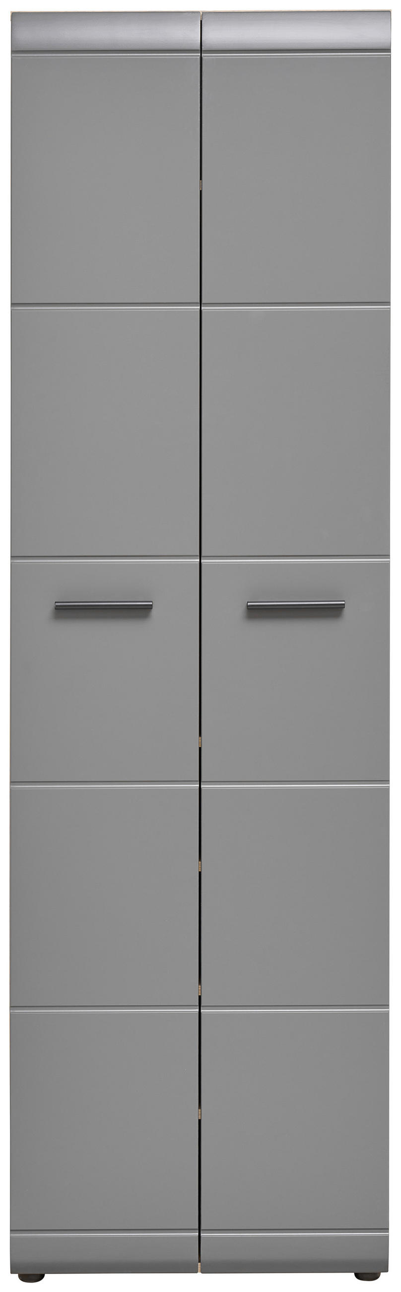 GARDEROBENSCHRANK  in 59/197/37 cm  - Eichefarben/Schwarz, Design, Holzwerkstoff/Kunststoff (59/197/37cm) - Voleo