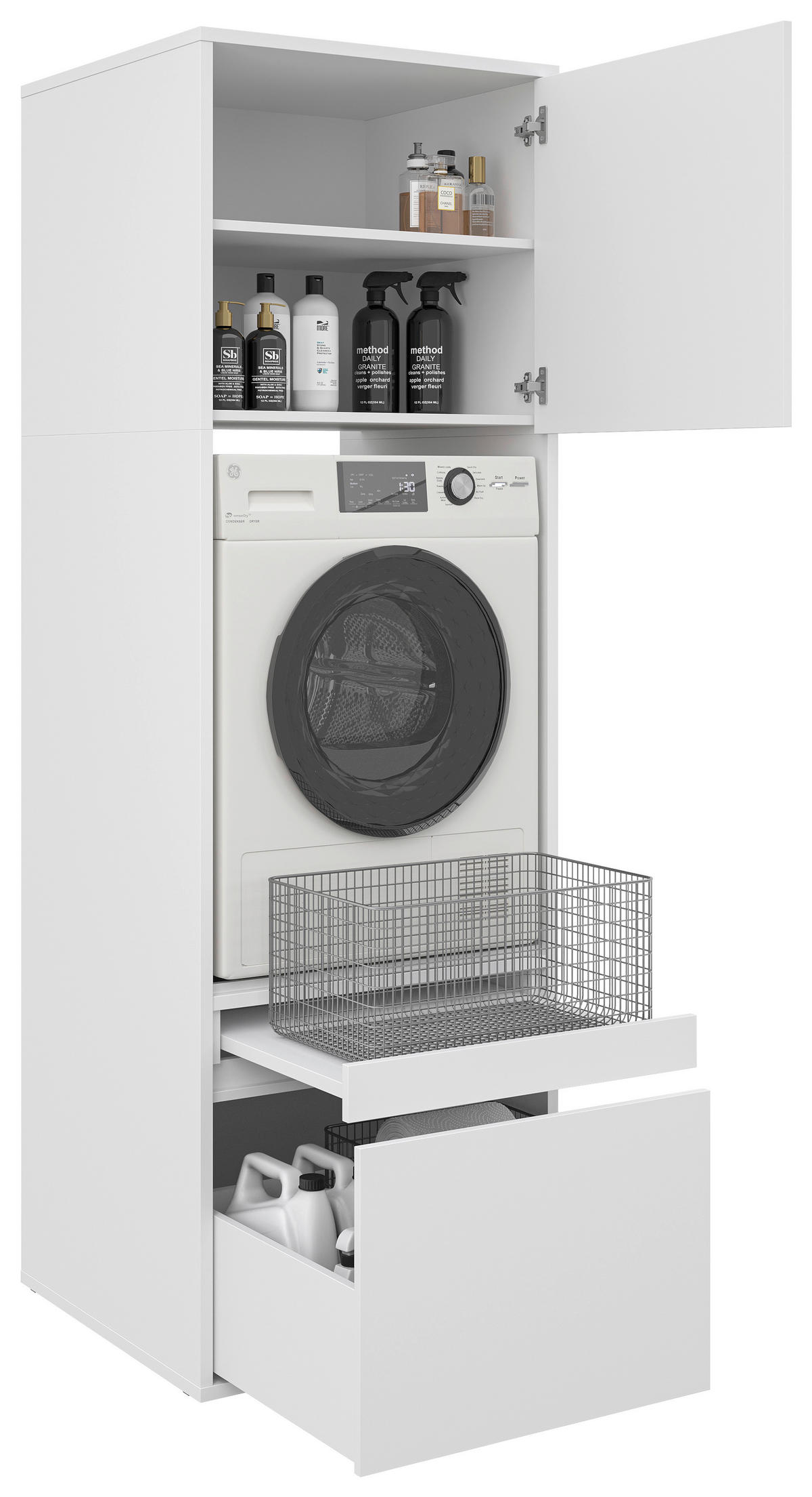 WASCHMASCHINENSCHRANK 67,5/151,8/67,5 cm  in Weiß  - Weiß, Basics, Holzwerkstoff (67,5/151,8/67,5cm) - Xora