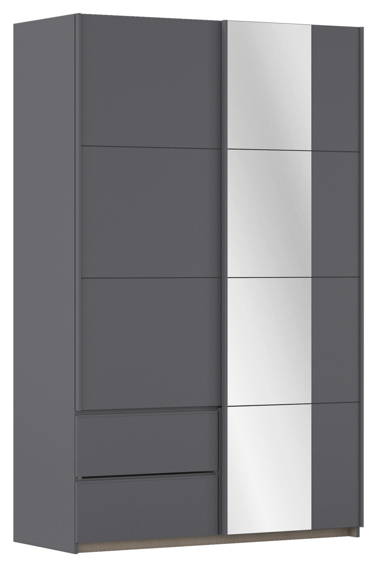 SCHWEBETÜRENSCHRANK in Grau  - Grau, Modern, Holzwerkstoff (131/210/59cm) - Rauch Möbel