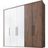 DREHTÜRENSCHRANK in Weiß, Nussbaumfarben - Chromfarben/Nussbaumfarben, KONVENTIONELL, Holzwerkstoff/Metall (250/223/64cm) - Visionight DREHTÜRENSCHRANK in Weiß, Nussbaumfarben - Chromfarben/Nussbaumfarben, KONVENTIONELL, Holzwerkstoff/Metall (250/223/64cm) - Visionight
