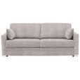 SCHLAFSOFA  in Webstoff Naturfarben  - Chromfarben/Naturfarben, KONVENTIONELL, Textil/Metall (208/86/97cm) - Novel