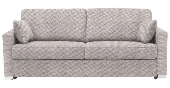 SCHLAFSOFA  in Webstoff Naturfarben  - Chromfarben/Naturfarben, KONVENTIONELL, Textil/Metall (208/86/97cm) - Novel