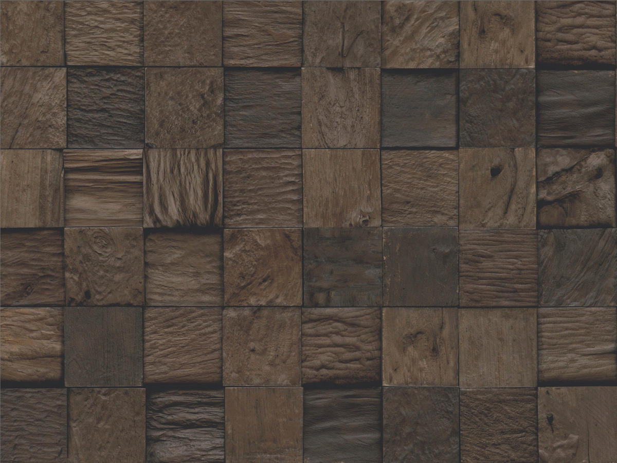 WANDVERKLEIDUNG - Dunkelbraun, Basics, Holz (55.2/18.4/2cm)