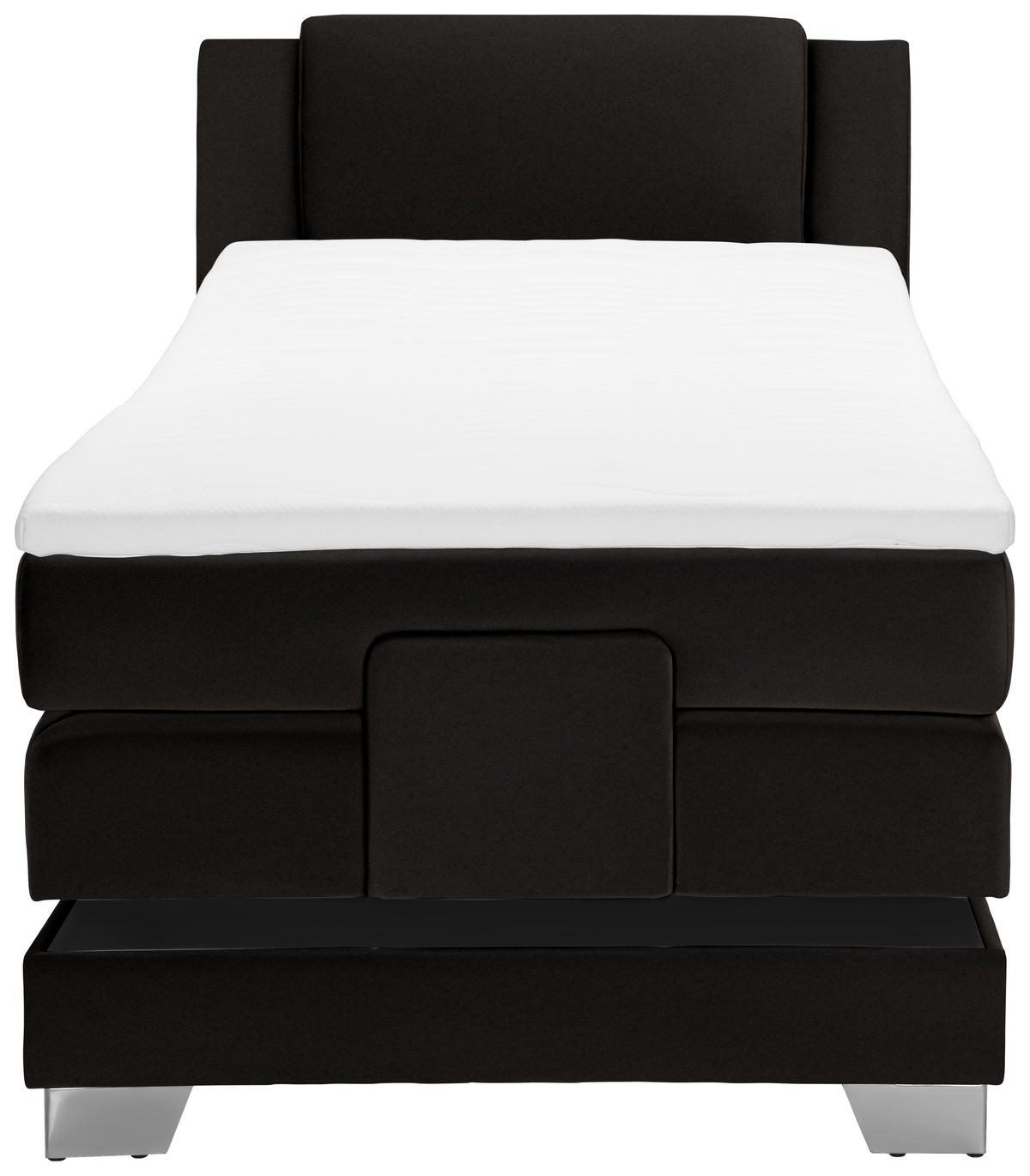 BOXSPRINGBETT 100/200 cm  in Anthrazit  - Anthrazit/Silberfarben, KONVENTIONELL, Kunststoff/Textil (100/200cm) - Esposa