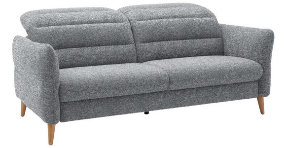 2-SITZER-SOFA in Webstoff Blaugrau  - Eiche Bianco/Blaugrau, Design, Holz/Textil (192-220/85-106/112cm) - Dieter Knoll