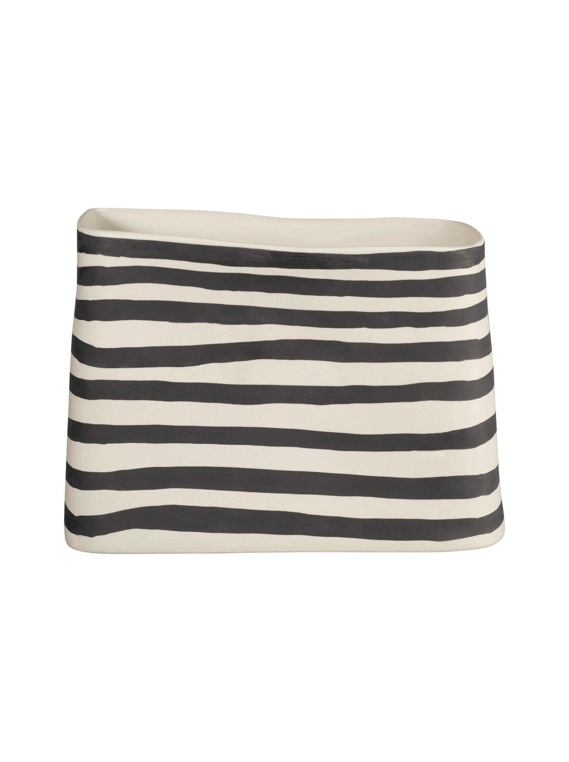 VAZA  keramika  - črna/bela, Basics, keramika (17cm) - ASA