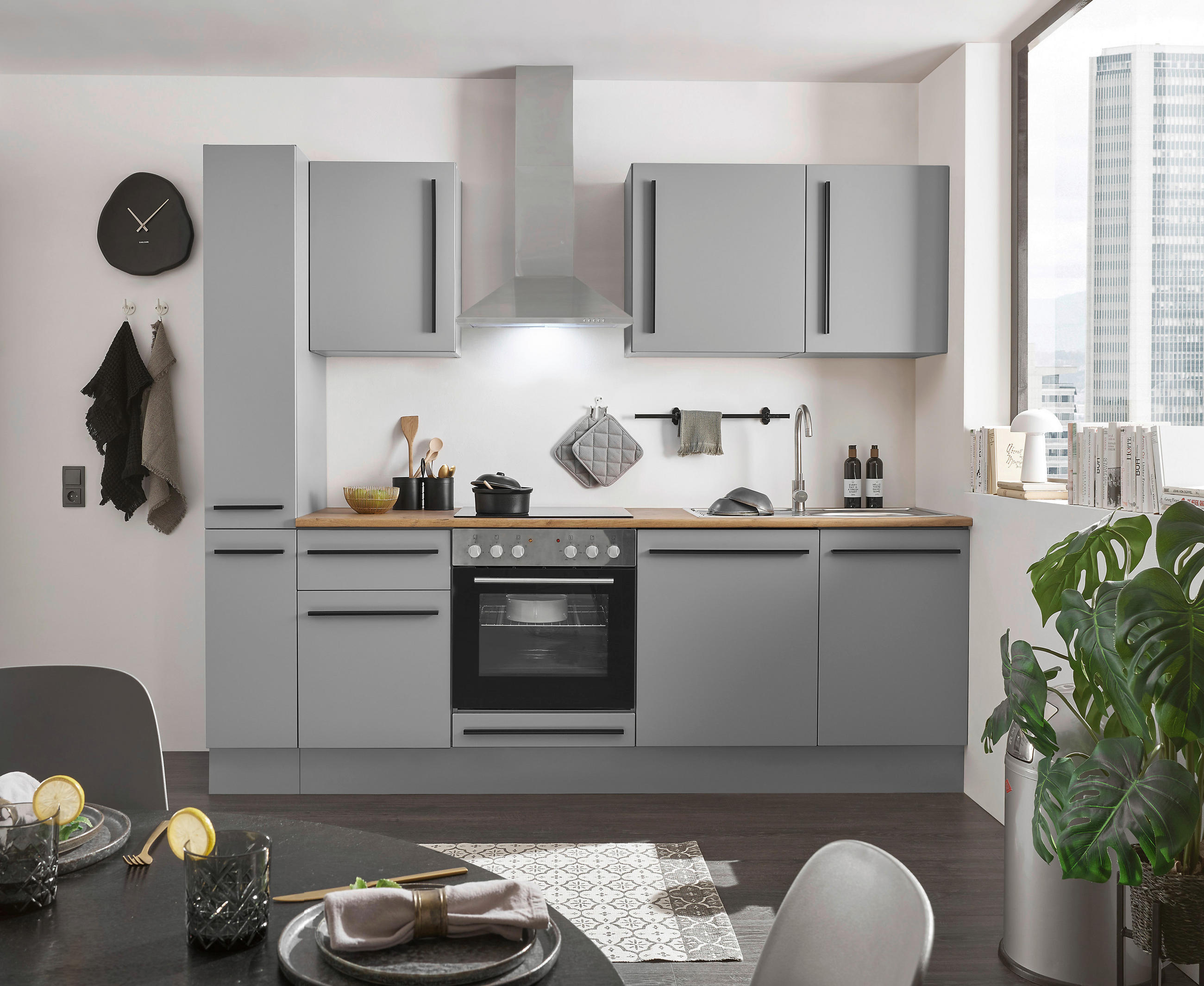 P & B Küchenblock Grau 250 cm