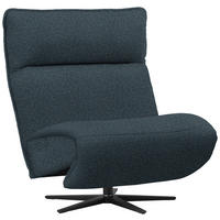 SESSEL in Webstoff Dunkelblau  - Schwarz/Dunkelblau, MODERN, Textil/Metall (90/106/96cm) - Chilliano