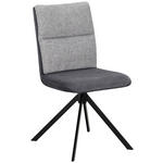 STUHL  in Stahl Webstoff, Mikrofaser Metall, Textil  - Schwarz/Grau, KONVENTIONELL, Textil/Metall (47,5/92/59cm) - Cantus