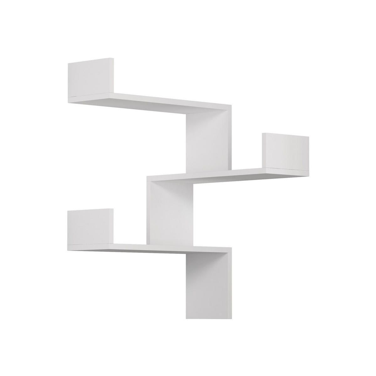 WANDREGAL 60/90/22 cm  - Weiss, Design, Holzwerkstoff (60/90/22cm) - Livetastic
