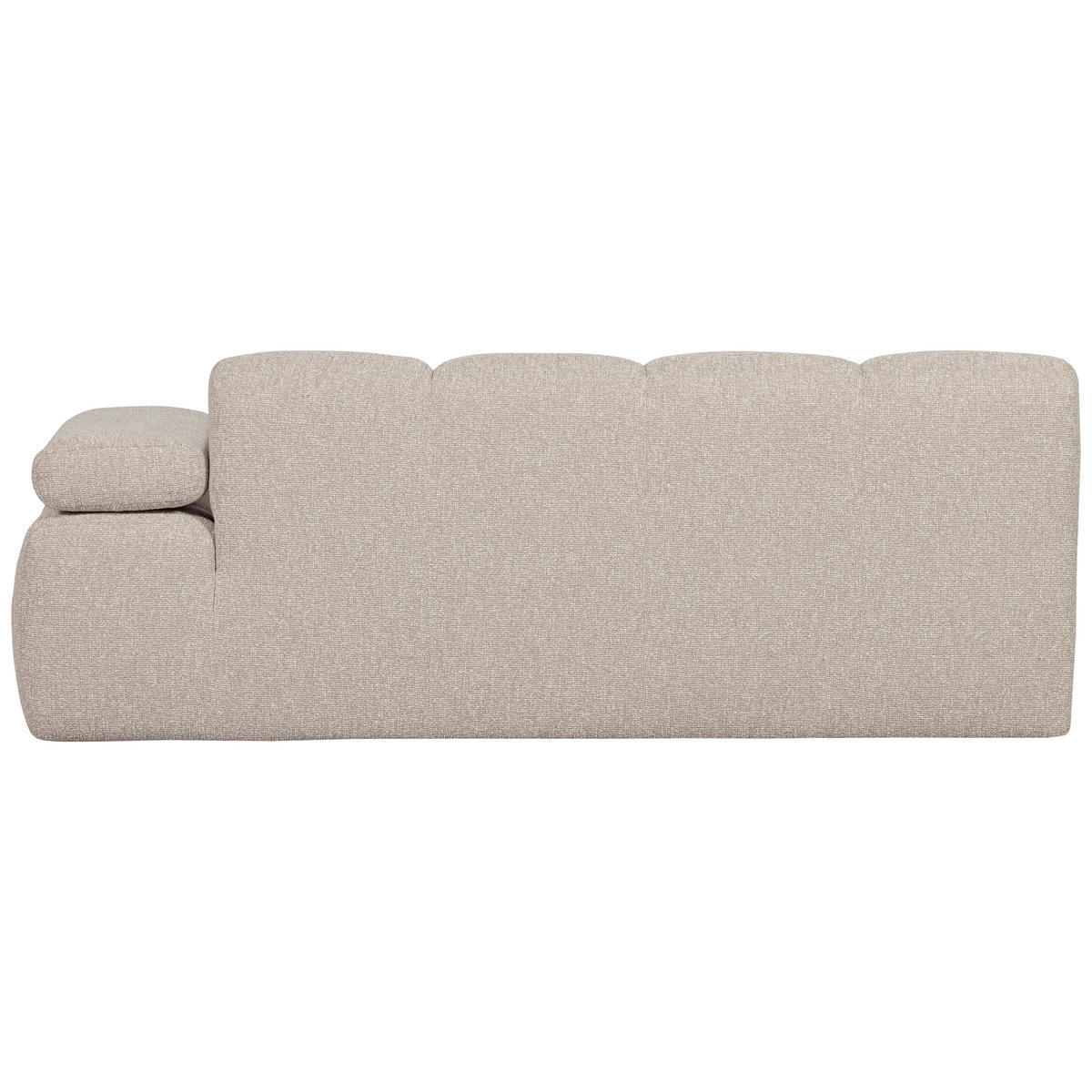 SOFAELEMENT Mojo in Bouclé Beige  - Beige/Schwarz, MODERN, Kunststoff/Textil (204/74/97cm) - Livetastic